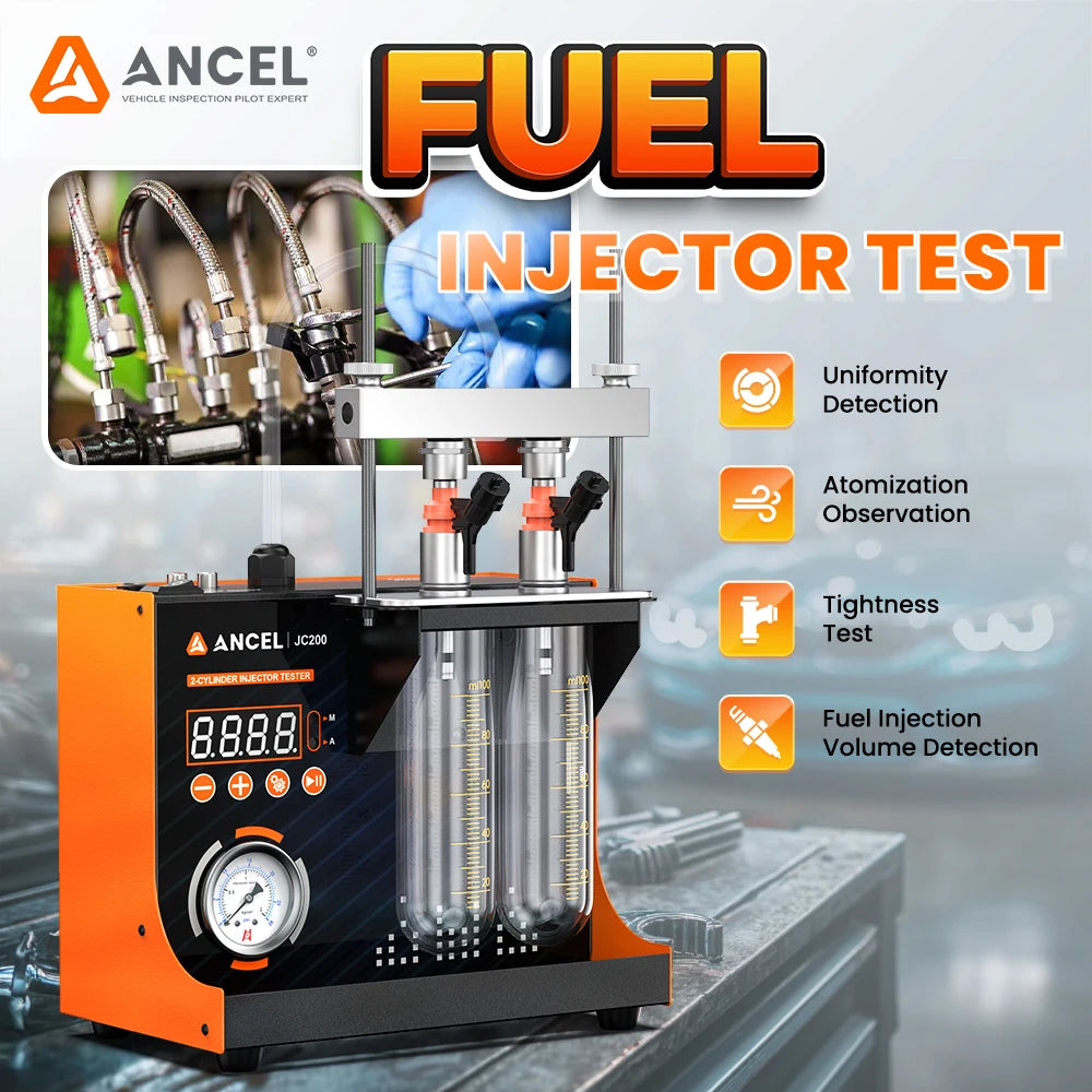 Ancel Jc200 Fuel Injector Cleaner Tester Machine Auto