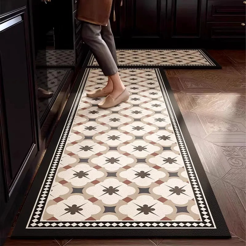 Floor Mat Long Rug Waterproof Non-Slip Pvc Leather