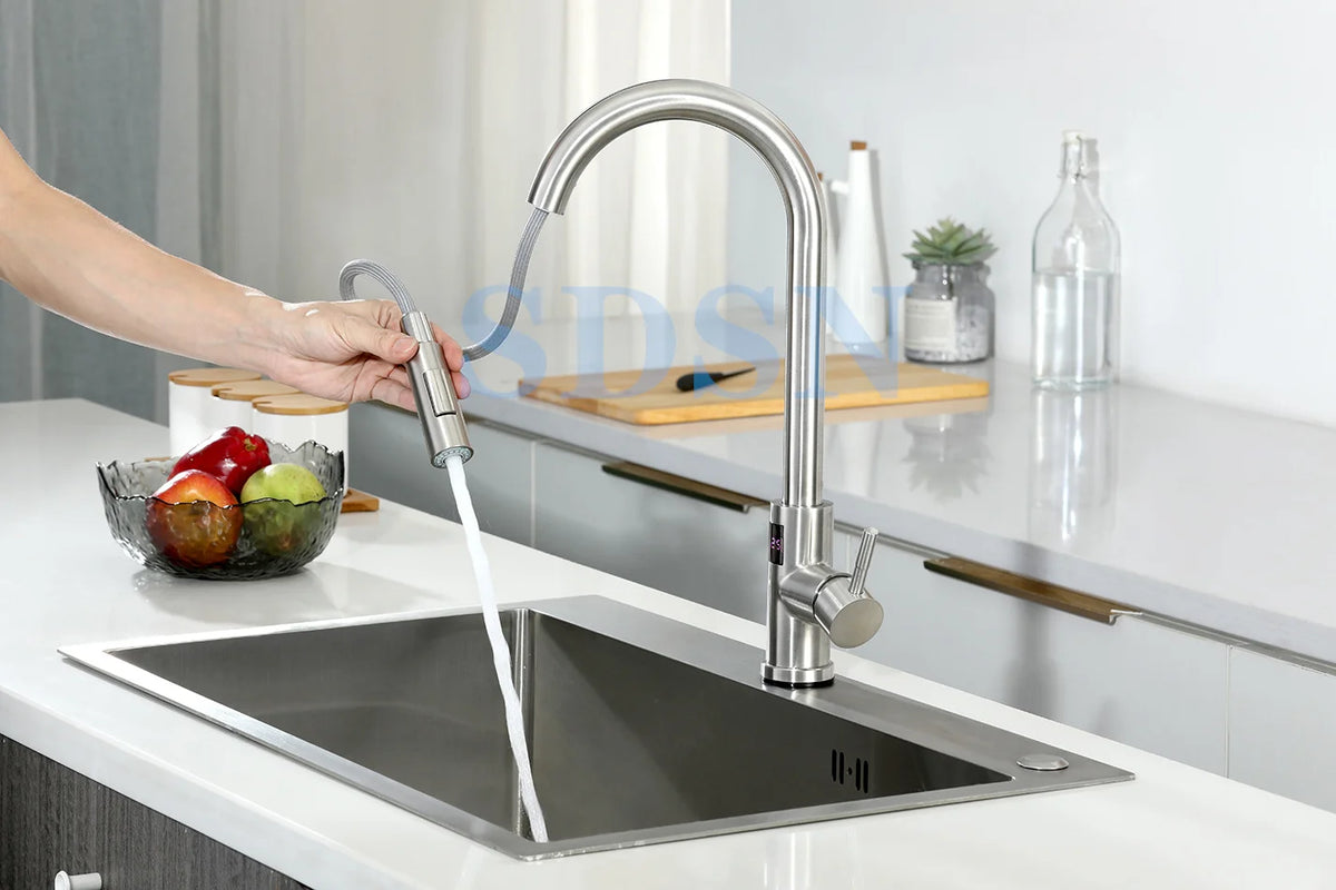 Digital Touch On Faucet 304 Stainless Steel Cold