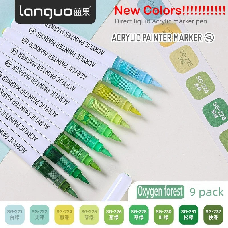 Languo 288/9 Colors Direct Liquid Acrylic Marker Soft