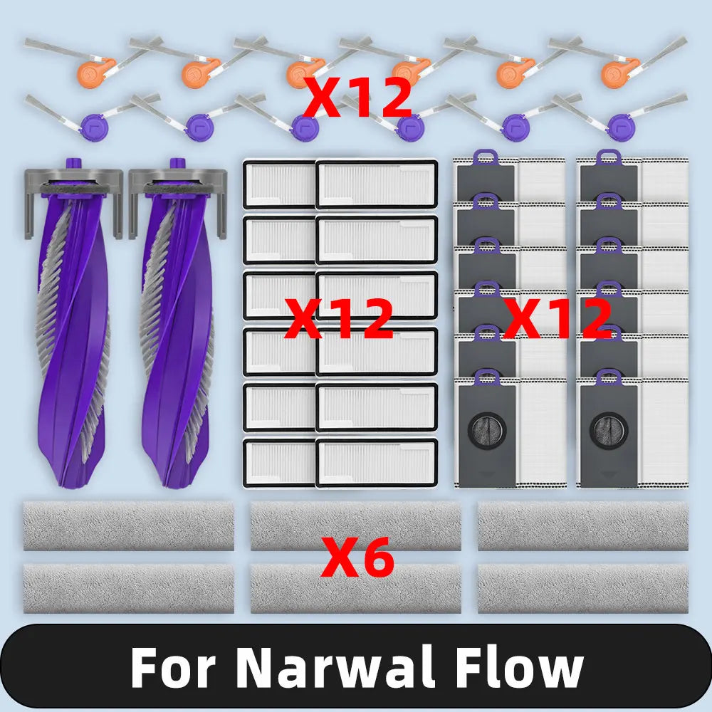 Compatible Narwal Flow Spare Parts Main Side Brush