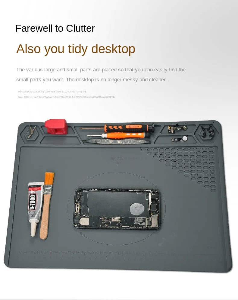 Te-616 290x400mm Heat Resistant Silicone Mat Electronic Repair