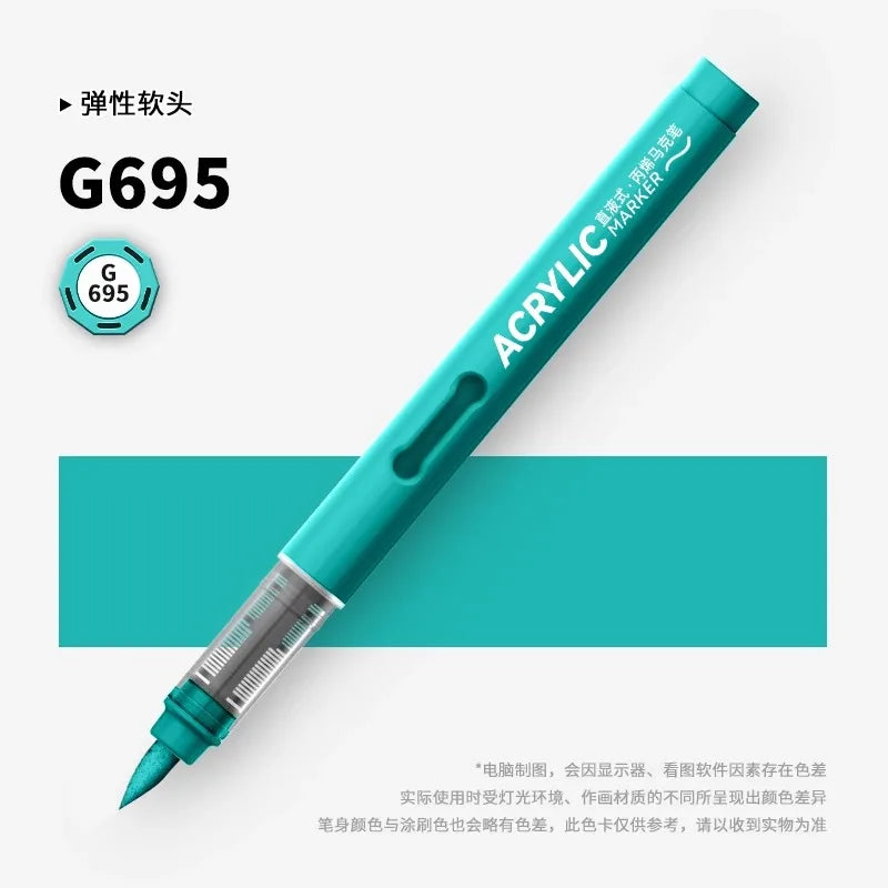 120/1 Colors Direct-Liquid Acrylic Brush Markers Pen Waterproof