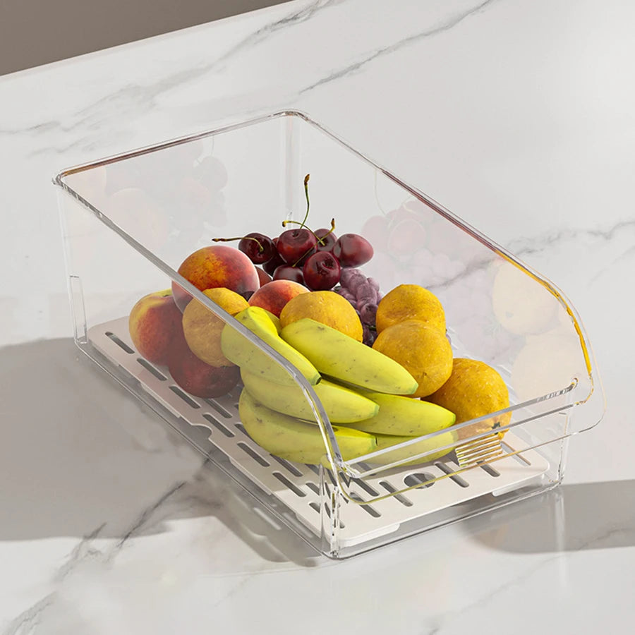 Clear Fridge Organizer Refrigerator Organizer Bins Handle Freezer