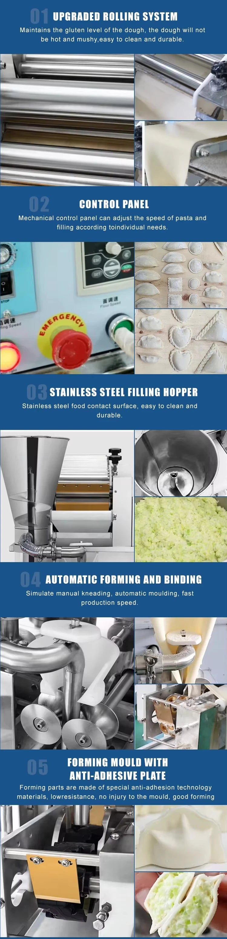 Commercial Automatic Dumpling Making Machine Chinese Restaurant