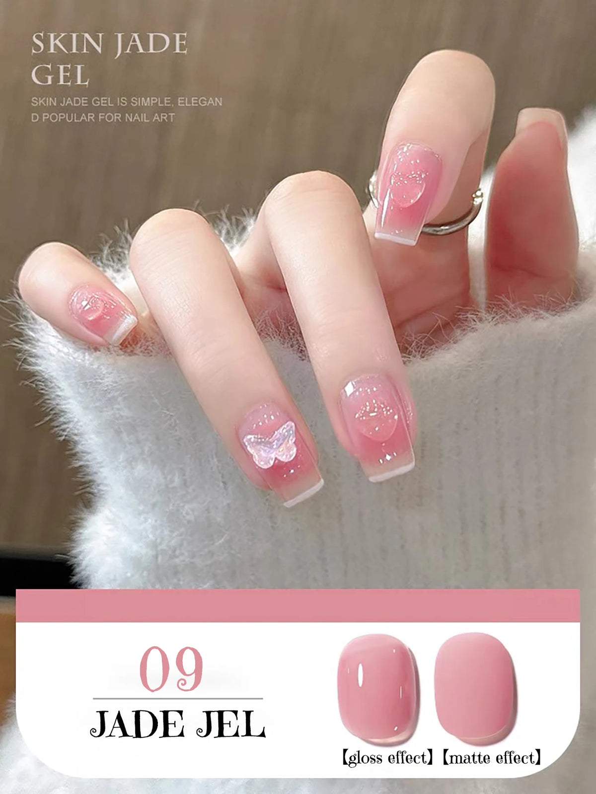 1-30pcs Zh Ice Transparent Nude Gel Nail Polish