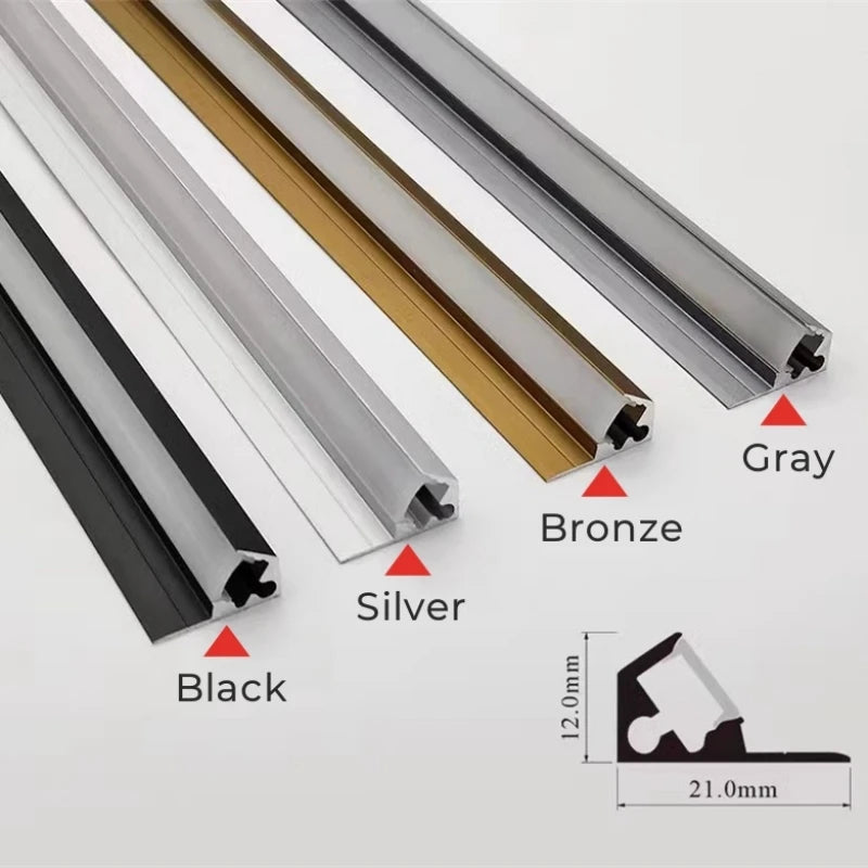 Ultra-Thin Led Cabinet Shelf Edge Aluminum Profile 45