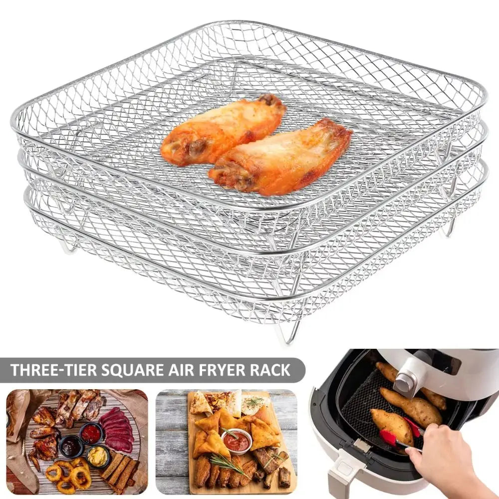 High Quality Stackable Air Fryer Rack Non-Stick Stainless