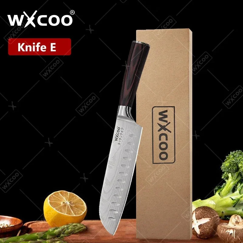 Wxcoo Damascus Pattern Chef Knife Professional Japanese Knives