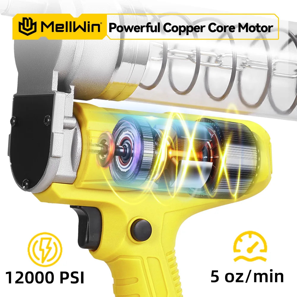 Mellwin 12000psl Cordless High Pressure Electric Grease Machine