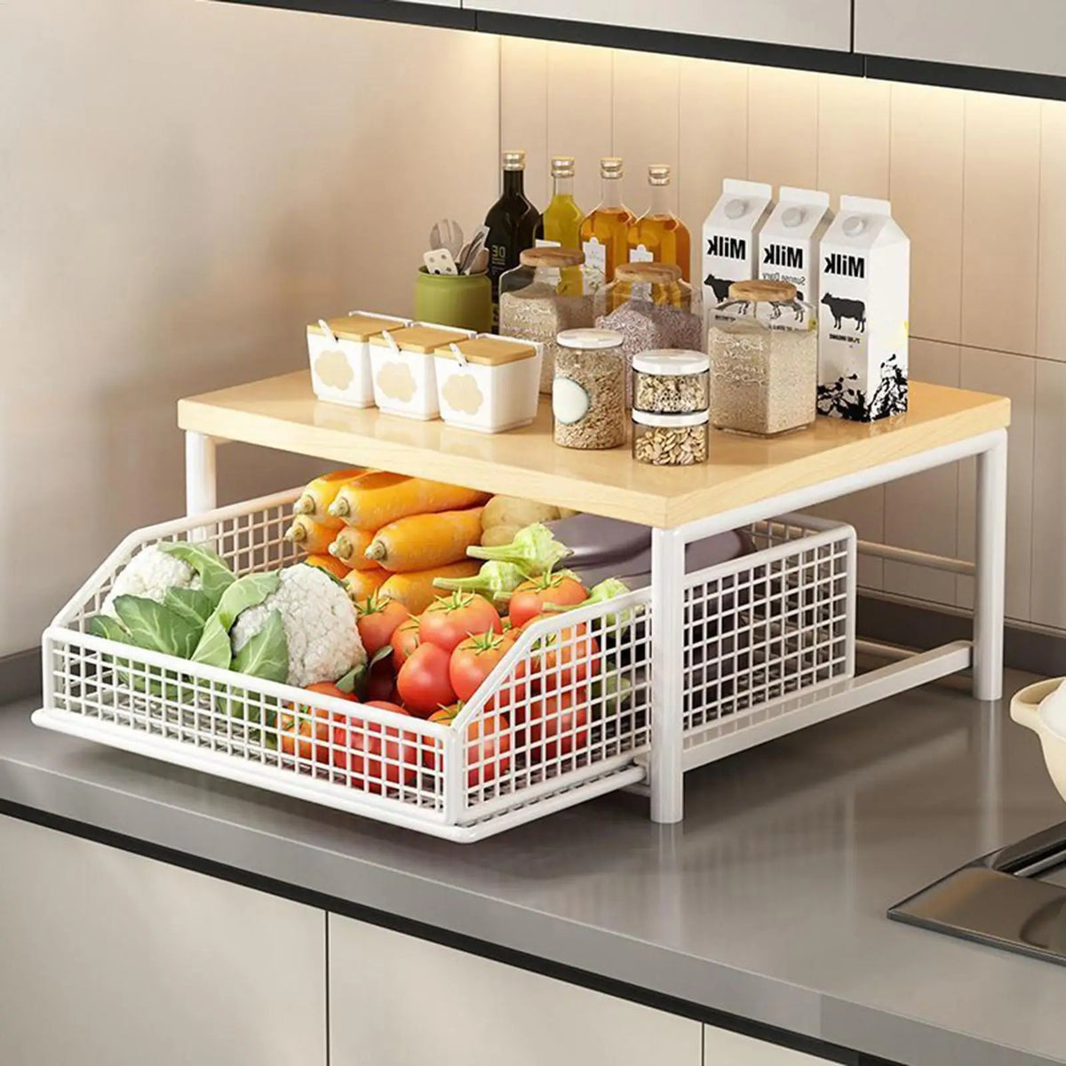 Countertop Organizer Multi-Use Shelf Microwave Spices Coffee