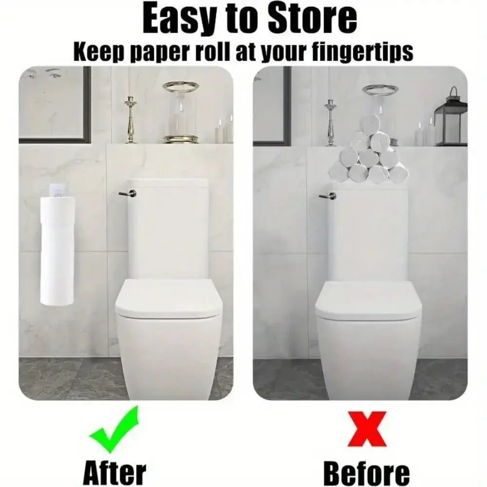 1pcs Wall Mounted Bathroom Organizer No Drill Paper