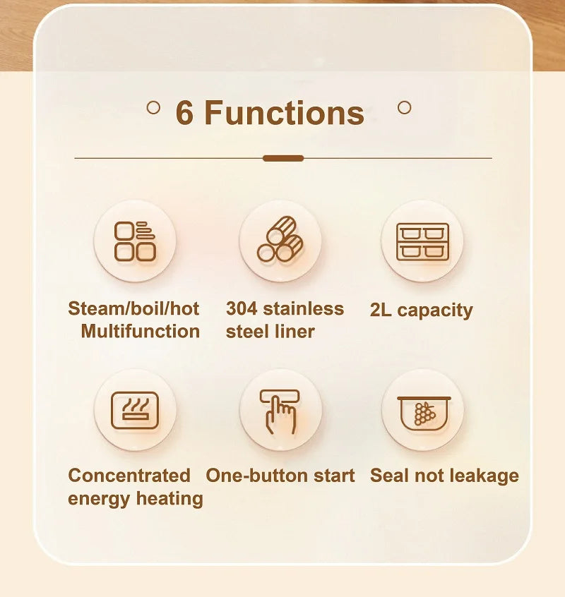 2l Smart Electric Lunch Box Heating Lunch Box