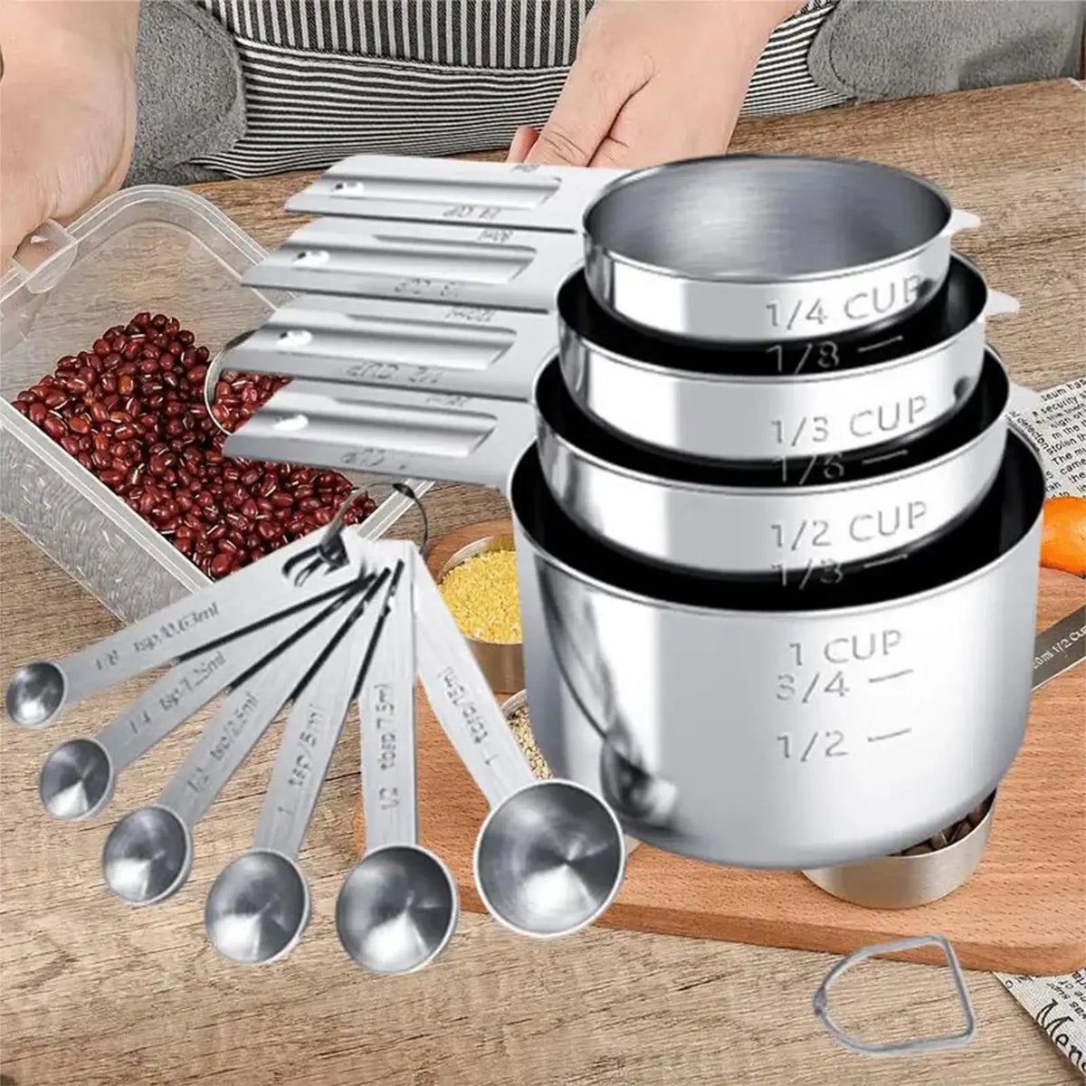 Measuring Cups Premium Stackable Measuring Spoon Scale Stainless