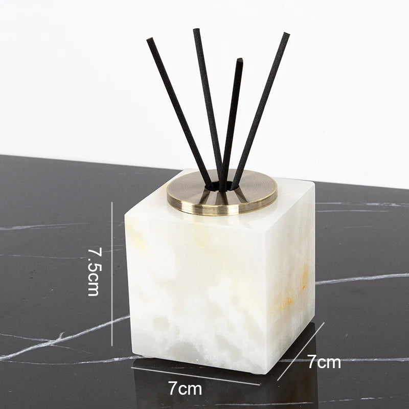 White Onyx Natural Marble Bathroom Luxury Soap Dispenser