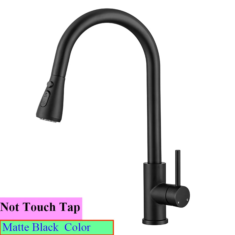 Smart Touch Sink Faucets Stainless Steel Pull Out