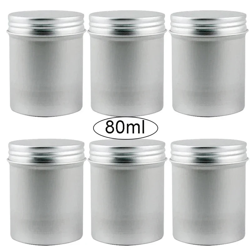 12/24/48/96pcs 80ml Aluminum Tin Candle Jars Empty Cosmetic