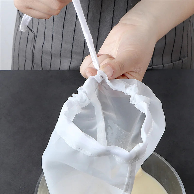 Nylon Filter Bags Vegetable Milk Strainer Sieve Drain