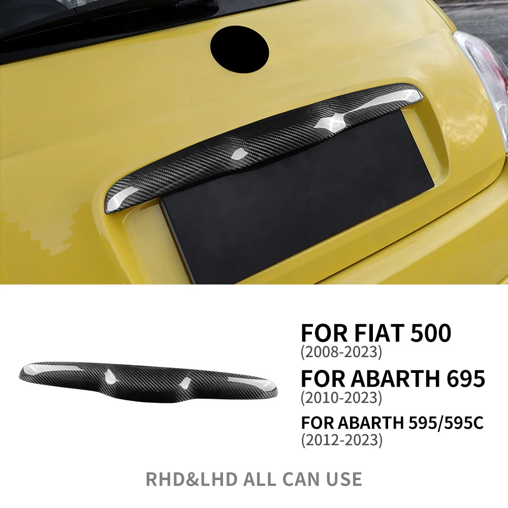 Real Hard Carbon Fiber Sticker Fiat 500 08-23