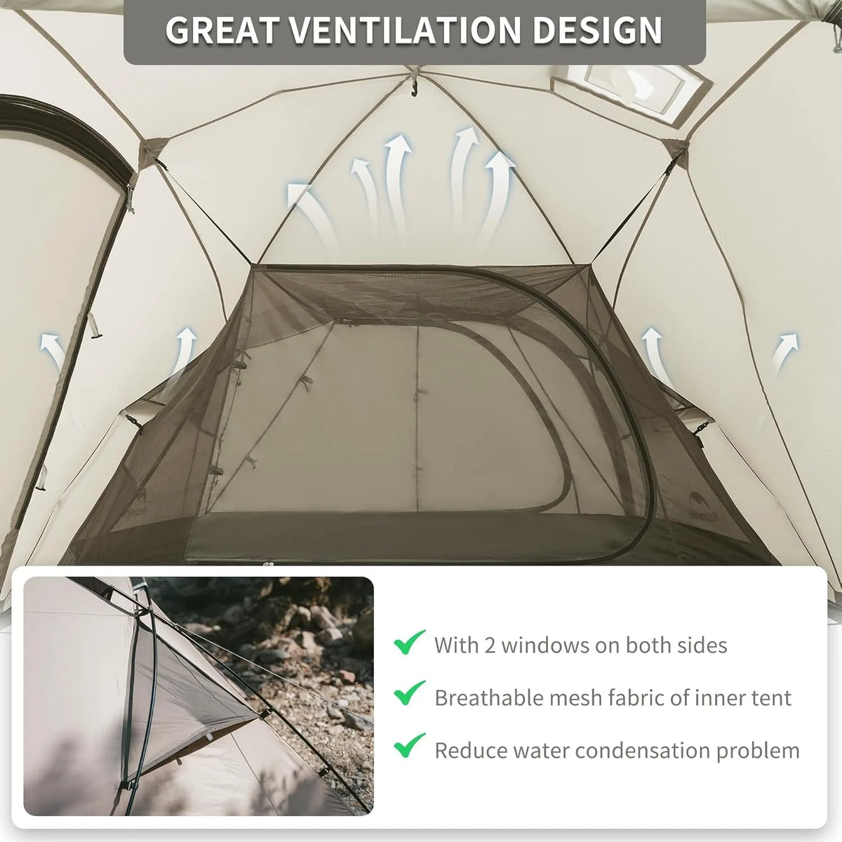 Naturehike Massif Tent Stove Jack Waterproof Windproof Season