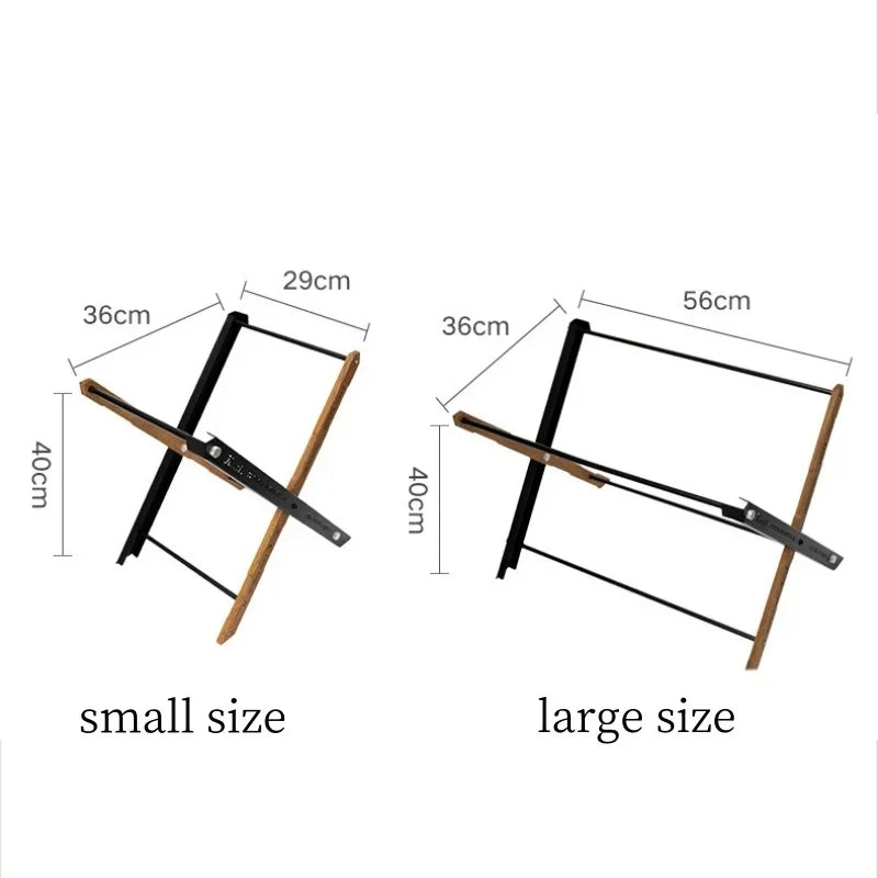 Lightweight Outdoor Camping Storage Shelf Folding Rack Double