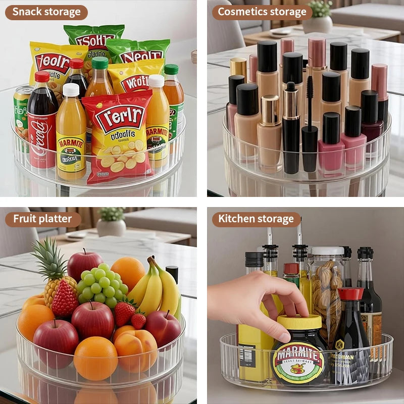 360 Rotating Tray Lazy Susan Fridge Organizer Turntable
