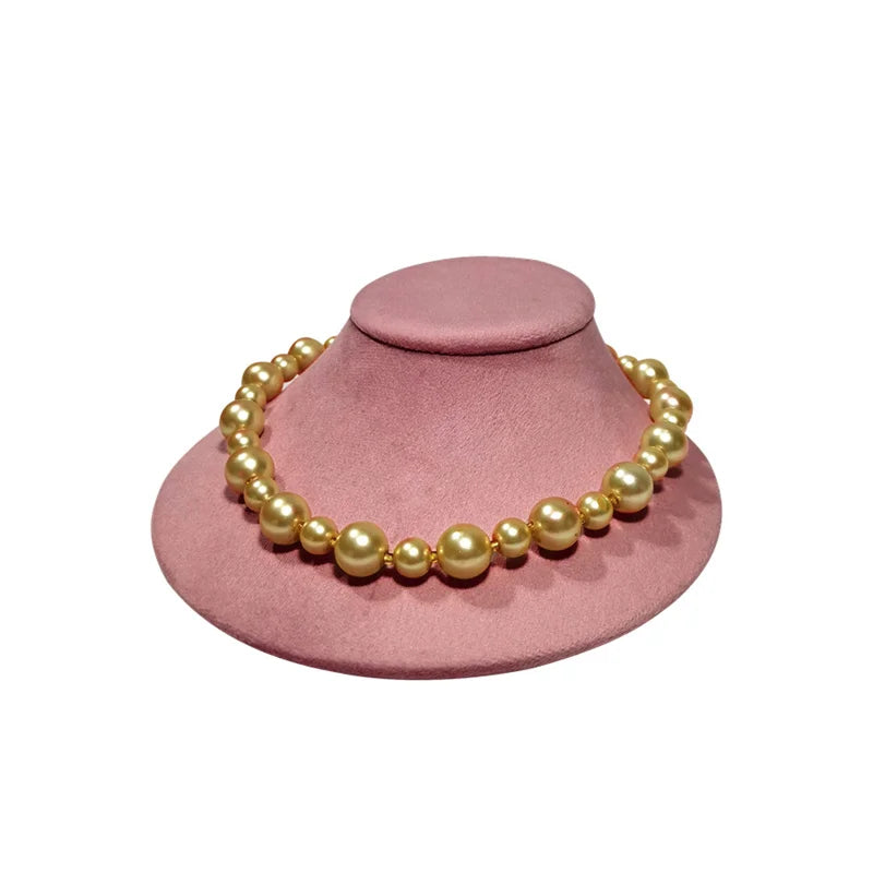 Pink Velvet Necklace Jewelry Portrait Neck Display Stand
