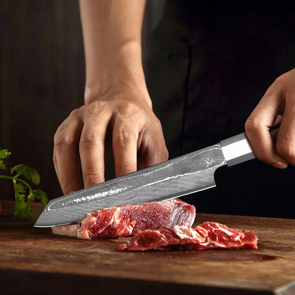Mostodozo Japanese Kiritsuke Chef Knife 67-Layer Damascus Steel