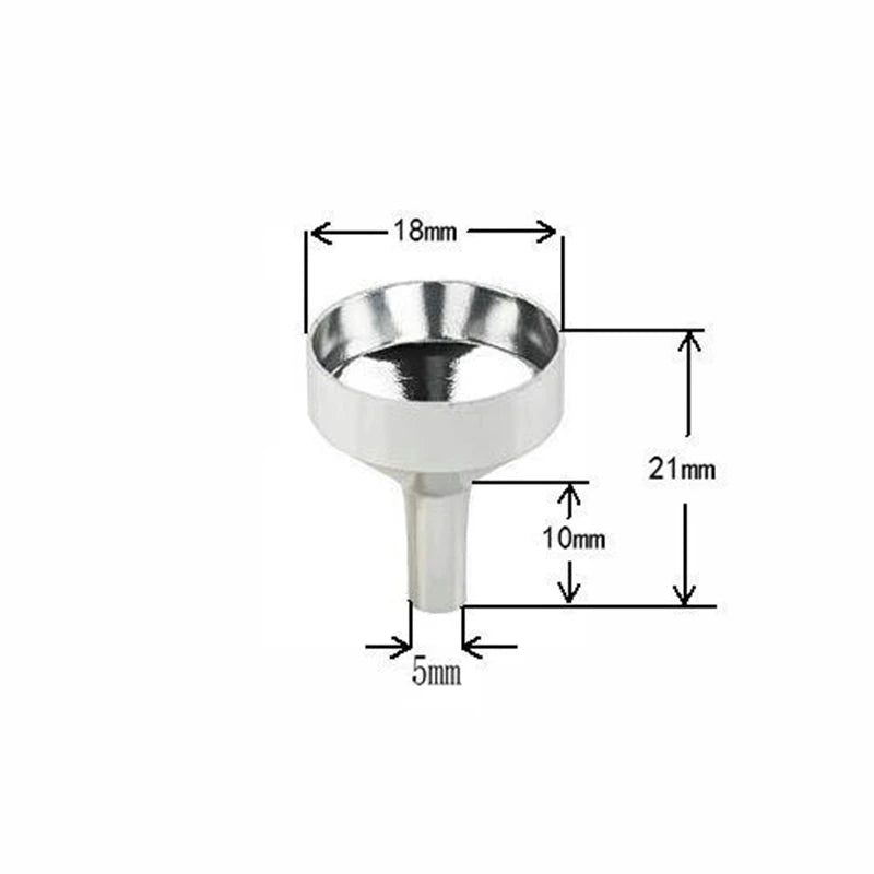 10/5/1pcs Stainless Steel Mini Funnel Detachable Filter