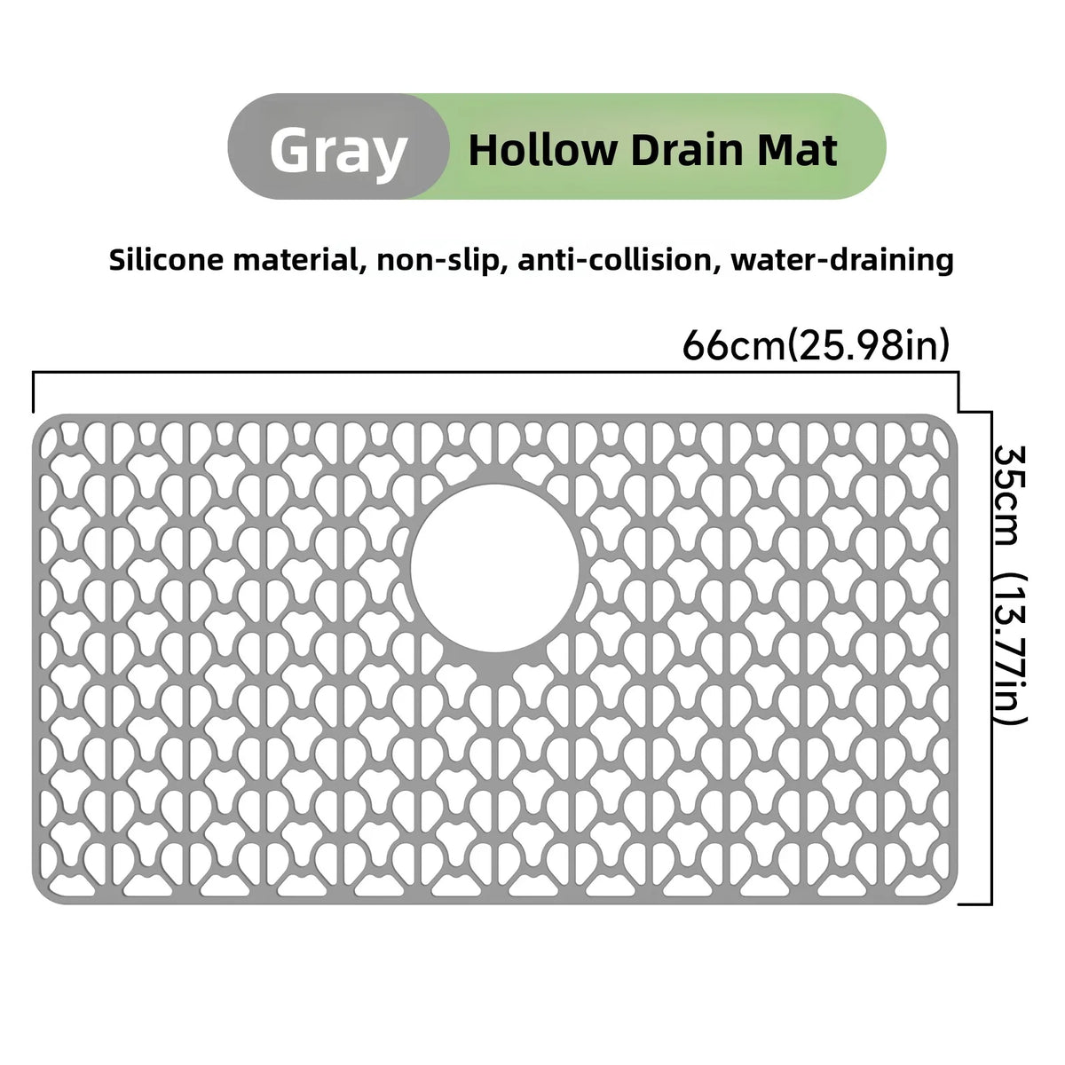 Sink Silicone Mat Anti-Scratch Honeycomb Pad Dishwashing Basin