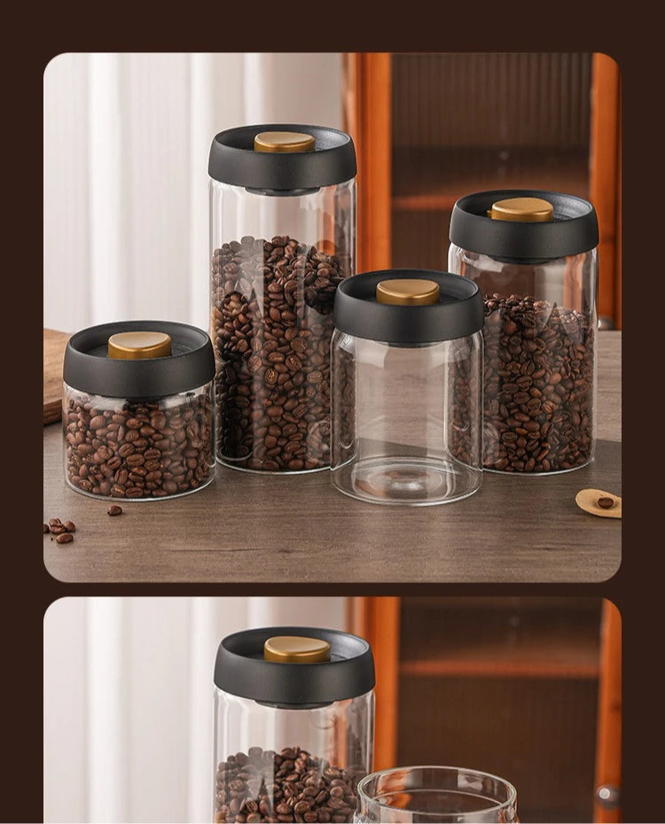 Vacuum Coffee Bean Storage Bottle Sealed Jar Grain