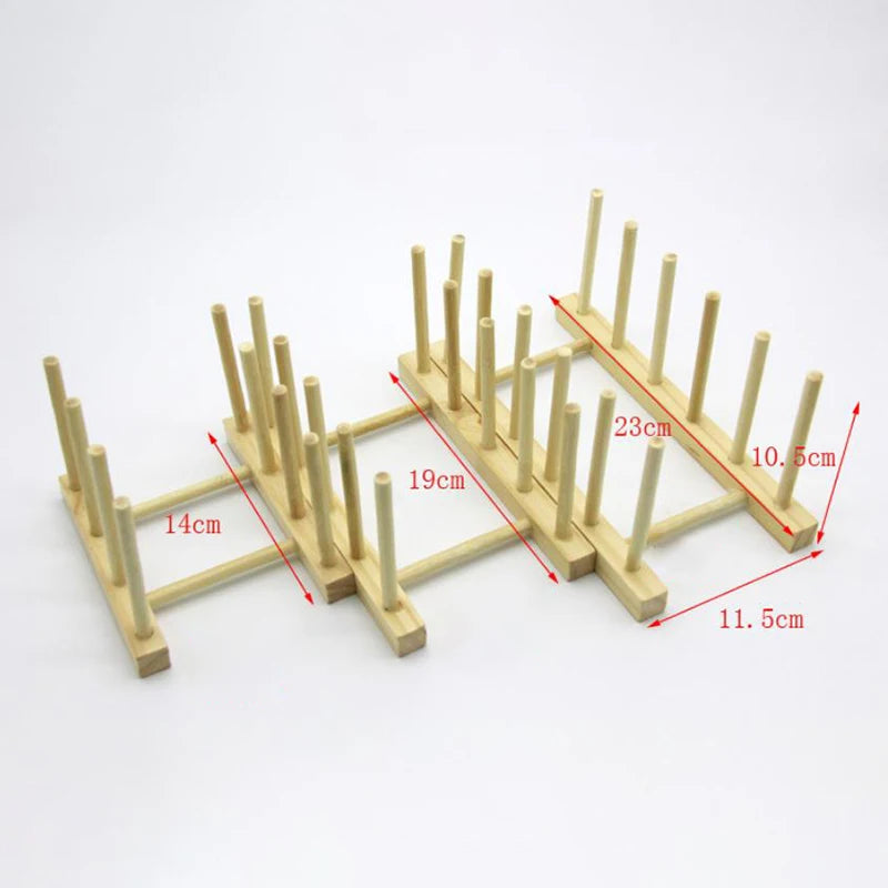 Wooden Dish Drainer Rack Plate Dish Drying Rack