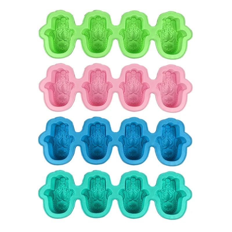 Lotus Hamsa Hand Epoxy Resin Silicone Mold Hand