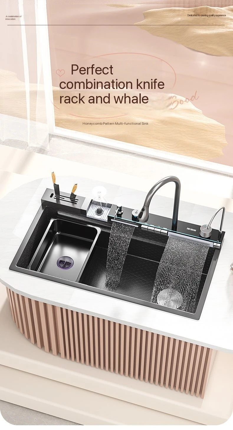 Integrated Waterfall Sink Honeycomb Technology Large Digitial