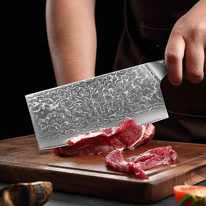 1-7 Chef Knife Super Sharp Japanese Damascus Steel