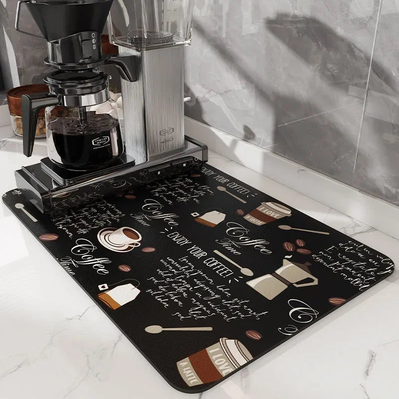 Countertop Dish Drying Mat Absorbent Drain Mat Non