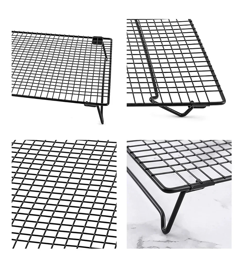 Baking Food Drying Net Black Folding Bread Rack