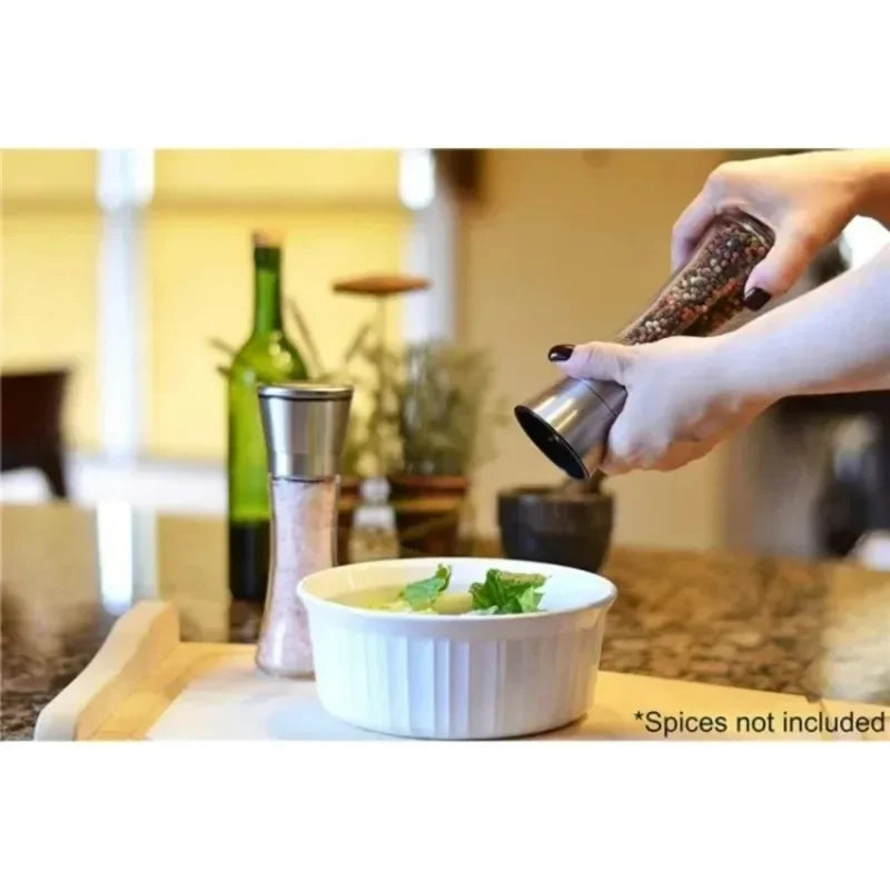 180/200ml Pepper Grinder Stainless Steel Glass Spice Bottle