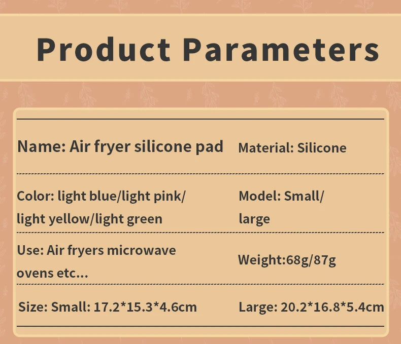 17cm Reusable Airfryer Pan Liner Silicone Air Fryers