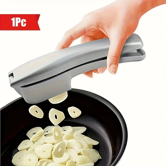 Garlic Press 2-In-1 Mincer Crusher Slicer Peeler &