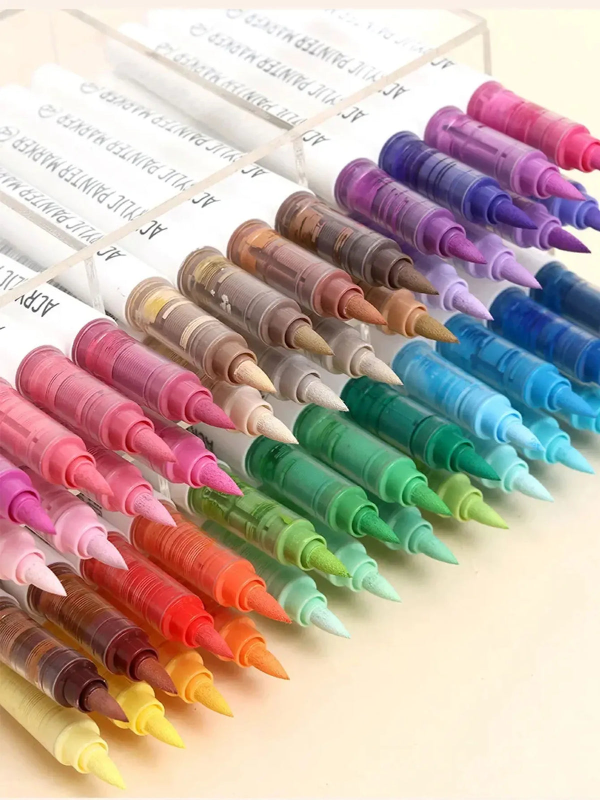 Languo 9pcs/Box Soft Brush Acrylic Marker Pen Diy
