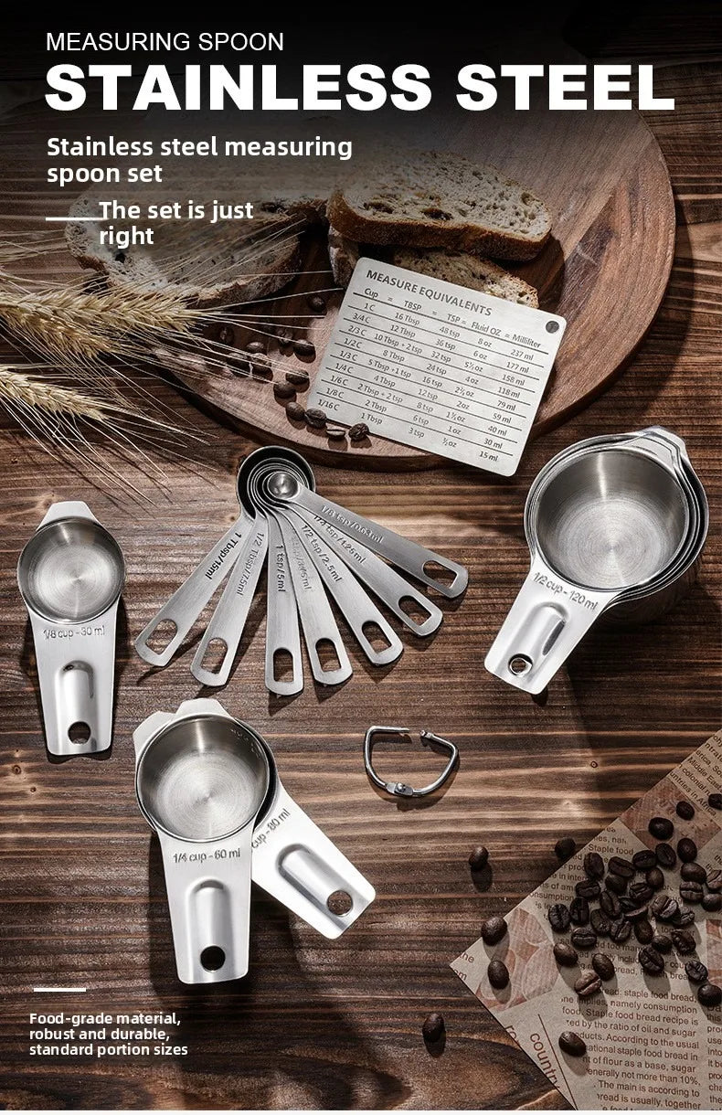 7-Piece Measuring Spoon Food Grade 304 Stainless Steel