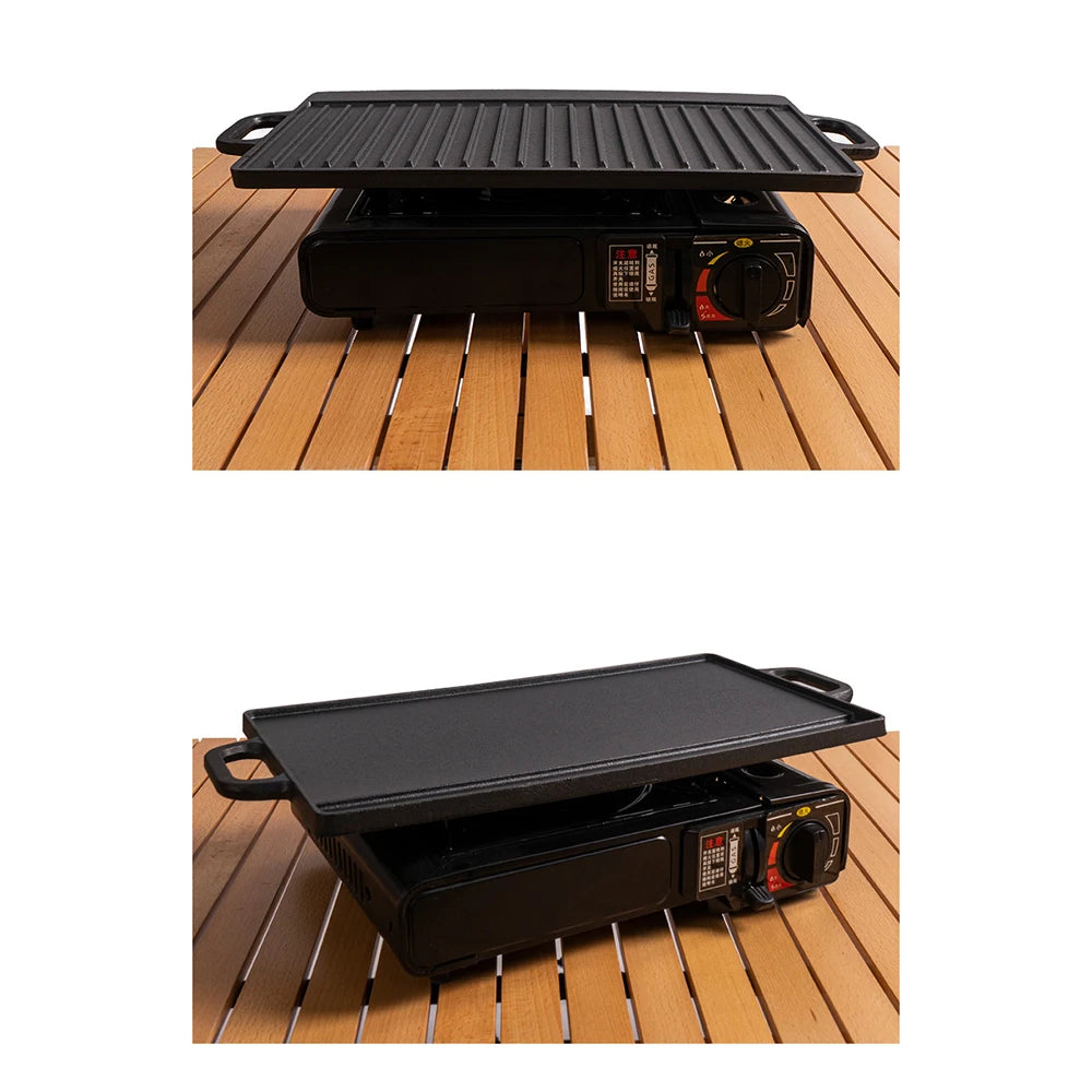 Cast Iron Reversible Grill Griddle Double Sided Grill