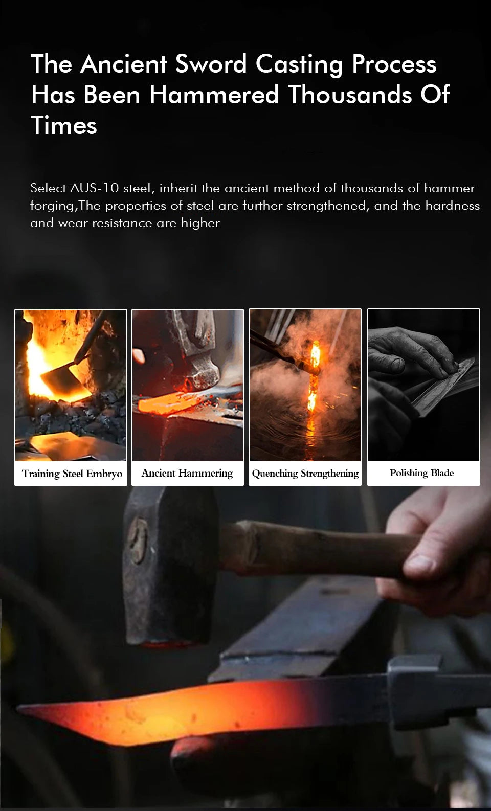 Turwho Hand Forged Japanese Chef Knife Damascus Steel