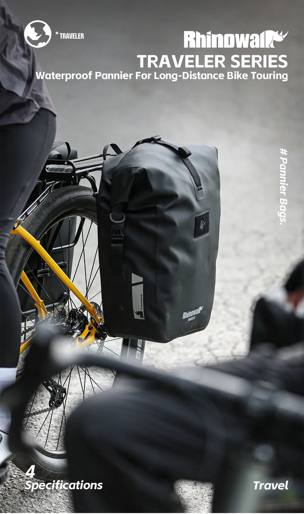 Rhinowalk Bicycle Pannier Bag Waterproof 6l 12l 20l