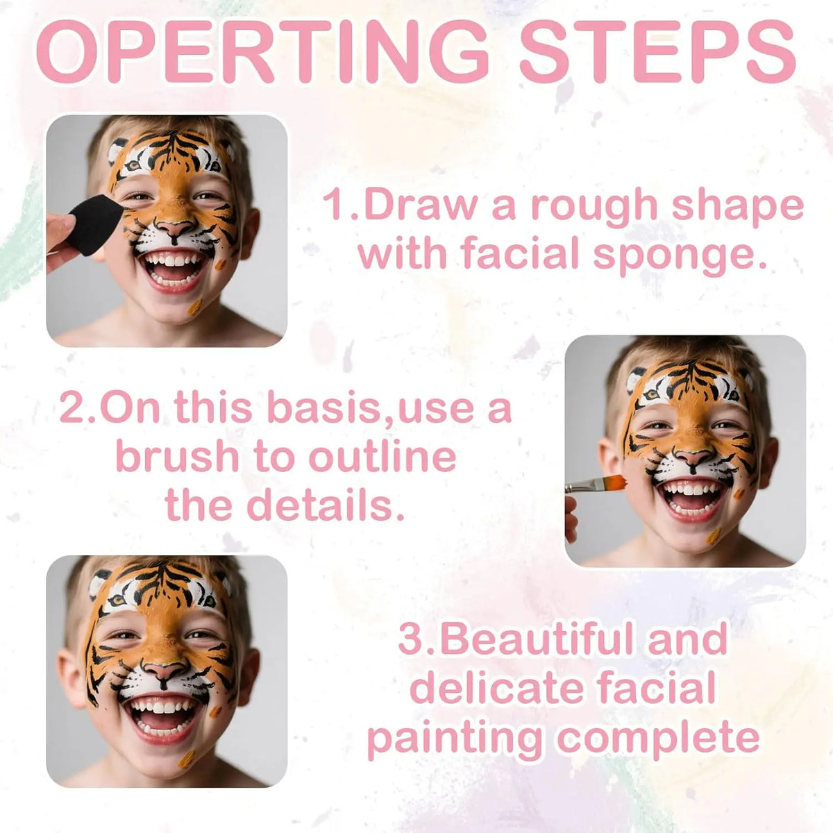 Facial Painting Sponge Art Painting Sponge Black Makeup