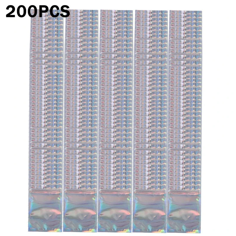 10-200pcs Laser Ziplock Bag Necklace Earrings Jewelry Gift