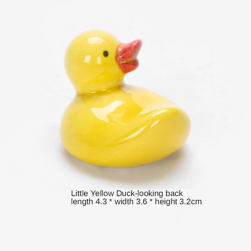 1-5pcs Funny Duck Ceramic Crafts Chopstick Shelf Resturant
