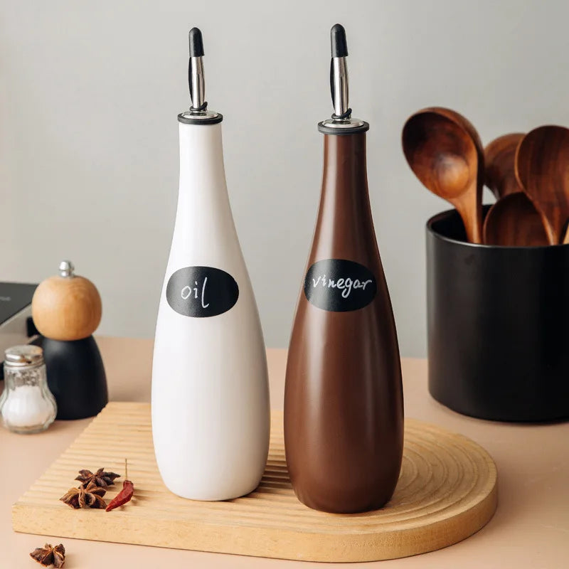 Ceramic Oil Pot Seasoning Bottle Olive Oil Vinegar