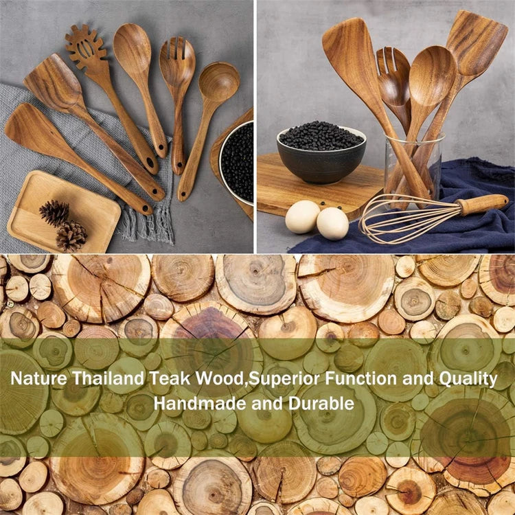 Wooden Utensil Natural Acacia Wood Cooking Utensils Durable